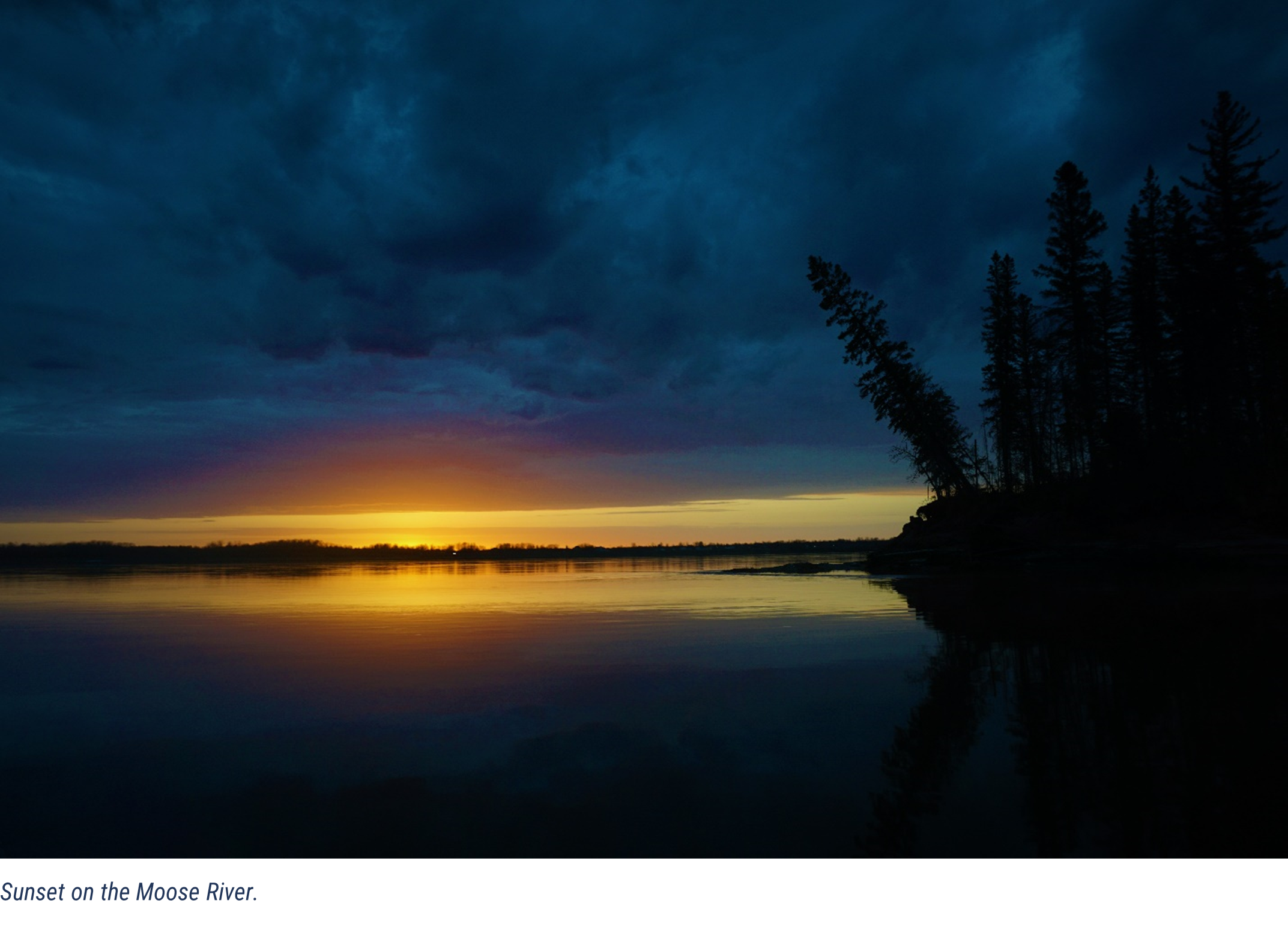 Sunset on the Moose River.