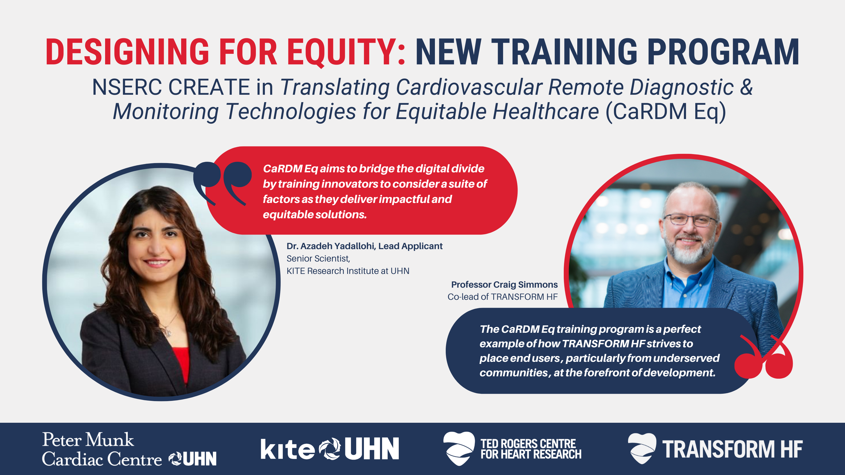 TRANSFORM HF has been awarded a $1.65 million 6-year NSERC Collaborative Research and Training Experience grant to train the next generation of digital health innovators to design for equity!