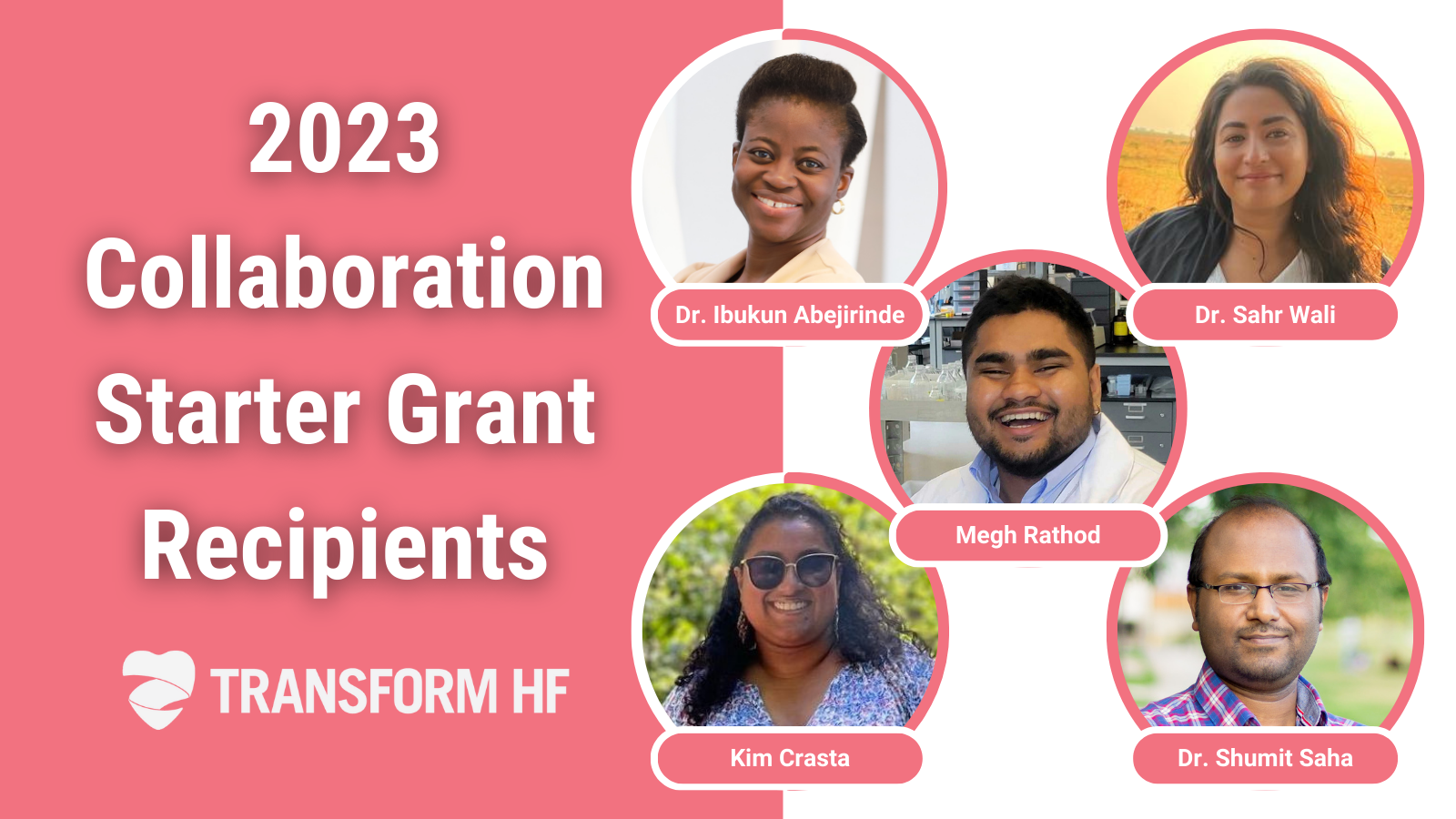 Congratulations to the TRANSFORM HF 2022 Trainee Award Recipients!