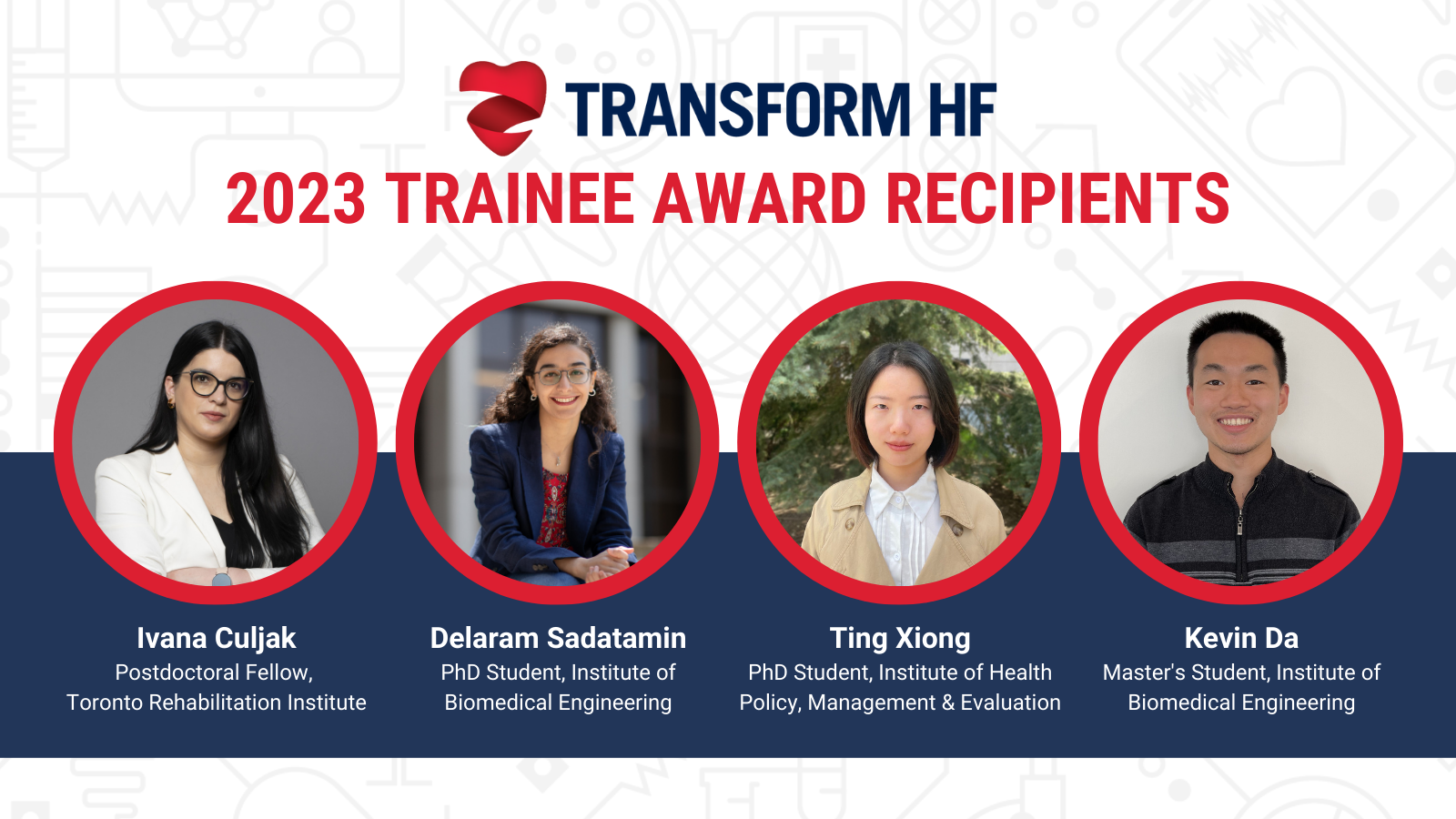 Congratulations to the TRANSFORM HF 2022 Trainee Award Recipients!